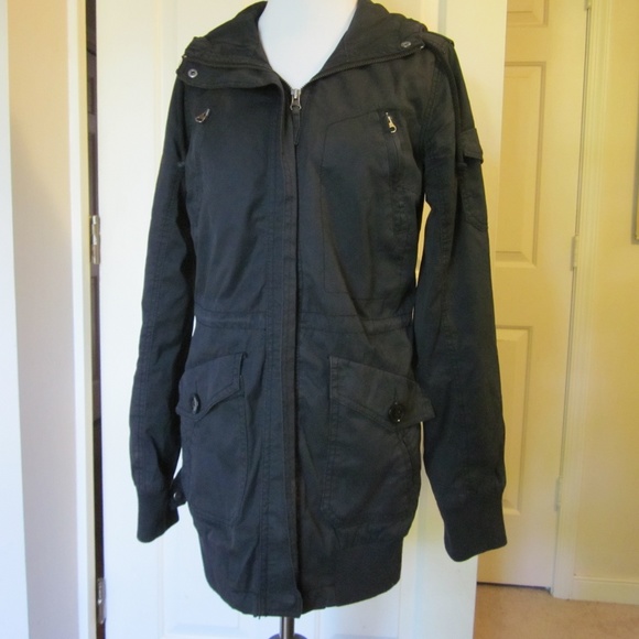 H&M Divided Navy Blue Cinch-Waist Utility Jacket (S) - Picture 3 of 4
